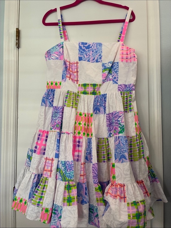 Lilly Pulitzer Dresses & Skirts - Lilly Pulitzer Patchwork Mini Dress in White, Pink, Blue, Green